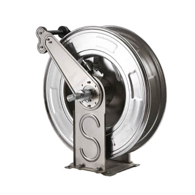 Food Grade SUS304 Stainless Steel Retractable High Pressure Hose Reel