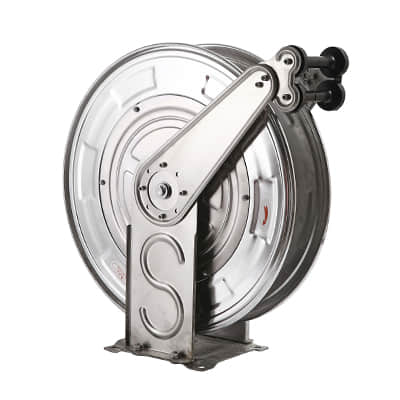Food Grade SUS304 Stainless Steel Retractable High Pressure Hose Reel